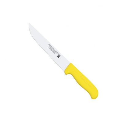 Cuchillo Carnicero serie ATENAS de 25'5cm mango Polipropileno fibra amarillo blister 5524.255.10 M&G (1 ud)