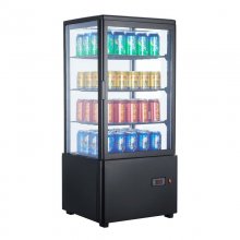 Expositor Refrigerado 4 caras cristal Sobremesa Negro de 78 litros XC78L-N