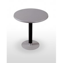 Mesa pie epoxi blanco, gris o negro, columna rattan PICASSO-EP 40 Ø R