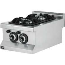 Cocina a gas sobremesa 2 fuegos 2x3,6 kW 400x635x285h mm EMP6KG010 Línea 600 Estambul