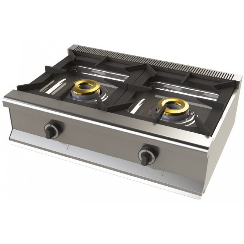 Cocina a gas sobremesa de 2 fuegos JUNEX 6200B/1. Precio 686€